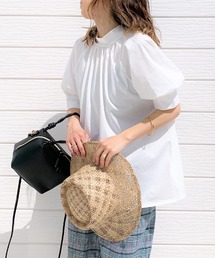 Q | シルケットギャザーカットブラウス(シャツ/ブラウス)