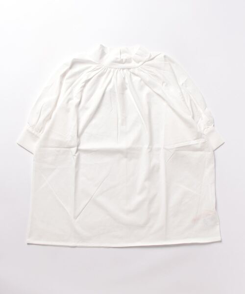 Q（キュー）の「シルケットギャザーカットブラウス（シャツ/ブラウス・レディース・アイボリー/ミント/グレイッシュベージュ/ベビーピンク・MEDIUM）」の7枚目の写真