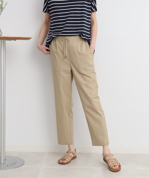 SHOO・LA・RUE(シューラルー)の「◆さらっと大人ナチュラル◎ 麻レーヨン ベイカーパンツ(その他パンツ・レディース・チャコールグレー/カーキ/ベージュ・02/03/04)」の2枚目の写真