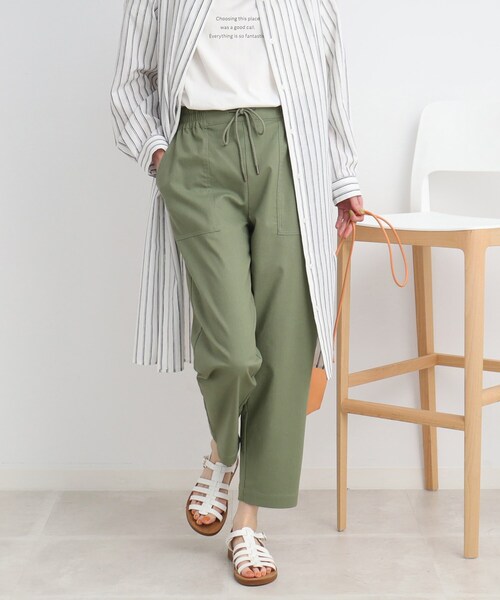 SHOO・LA・RUE(シューラルー)の「◆さらっと大人ナチュラル◎ 麻レーヨン ベイカーパンツ(その他パンツ・レディース・チャコールグレー/カーキ/ベージュ・02/03/04)」の3枚目の写真