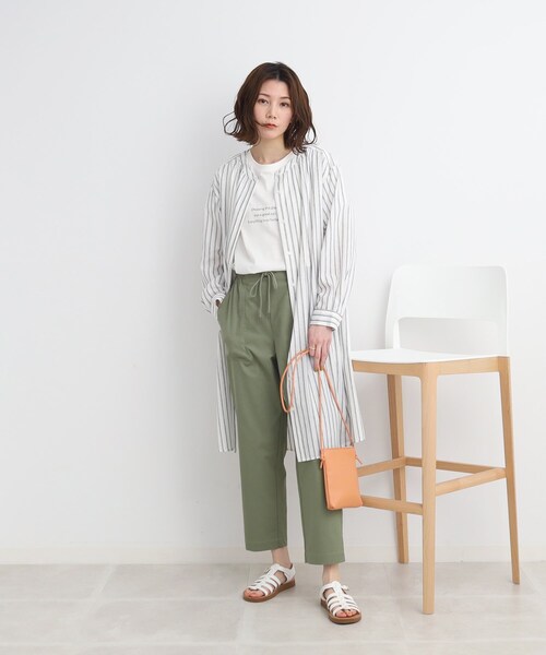 SHOO・LA・RUE(シューラルー)の「◆さらっと大人ナチュラル◎ 麻レーヨン ベイカーパンツ(その他パンツ・レディース・チャコールグレー/カーキ/ベージュ・02/03/04)」の10枚目の写真