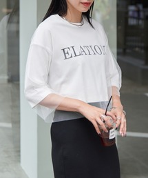 COLONY 2139 | チュールレイヤードクロップドプリントTシャツ(Tシャツ/カットソー)