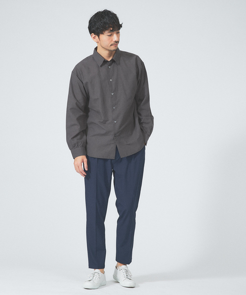 ABAHOUSE GRAY(アバハウスグレイ)の「【ナチュラルリネン】イタリアンカラー シャツ(シャツ/ブラウス・メンズ・スミクロ/グレイッシュベージュ/ブルー/グリーン/ホワイト・46/48/50)」の16枚目の写真