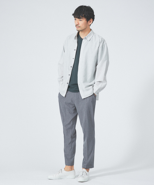 ABAHOUSE GRAY(アバハウスグレイ)の「【ナチュラルリネン】イタリアンカラー シャツ(シャツ/ブラウス・メンズ・スミクロ/グレイッシュベージュ/ブルー/グリーン/ホワイト・46/48/50)」の20枚目の写真