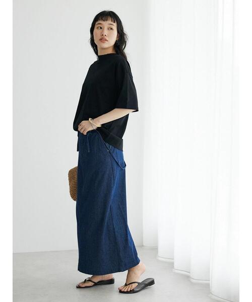 CRAFT STANDARD BOUTIQUE（クラフトスタンダードブティック）の「ライトデニム2WAYサロペットスカート（デニムスカート・レディース・ライトインディゴブルー/ダークインディゴブルー・M/L）」の8枚目の写真