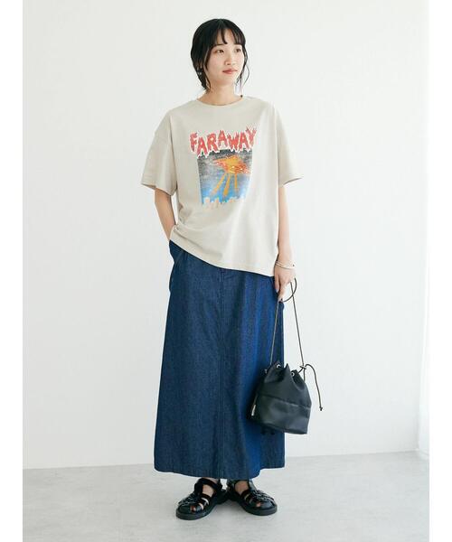 CRAFT STANDARD BOUTIQUE（クラフトスタンダードブティック）の「ライトデニム2WAYサロペットスカート（デニムスカート・レディース・ライトインディゴブルー/ダークインディゴブルー・M/L）」の16枚目の写真