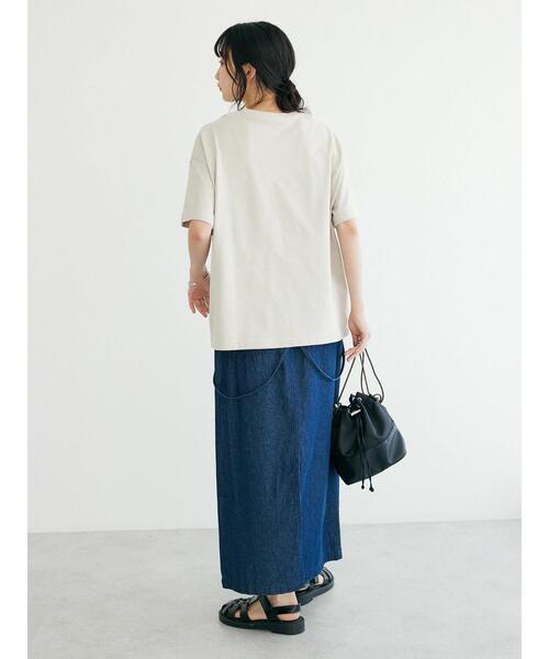 CRAFT STANDARD BOUTIQUE（クラフトスタンダードブティック）の「ライトデニム2WAYサロペットスカート（デニムスカート・レディース・ライトインディゴブルー/ダークインディゴブルー・M/L）」の9枚目の写真