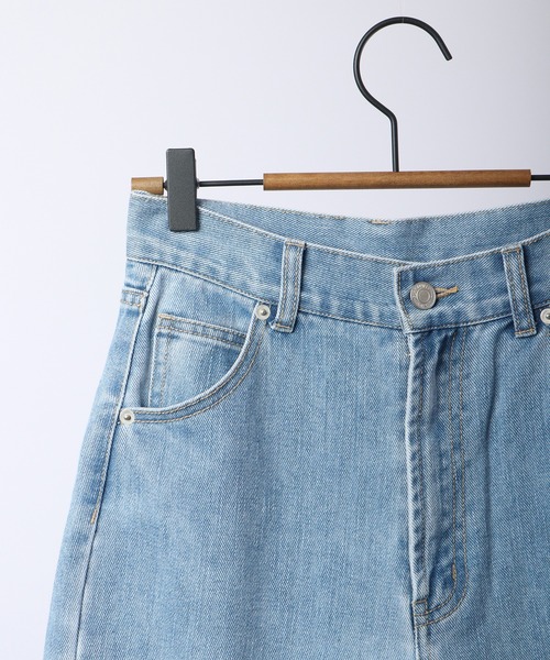 Blasty（ブラスティー）の「BLASTY サイドダメージデニムワイドパンツ（デニムパンツ・レディース・ライトインディゴブルー/ブラック・FREE）」の15枚目の写真