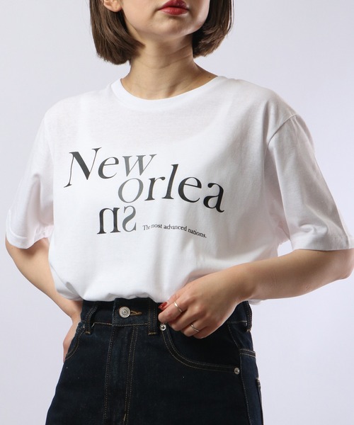 FUNALIVE（ファンアライブ）の「ロゴプリント半袖Tシャツ（Tシャツ/カットソー・メンズ・ホワイト/ブルー系1/ブラック系2/グリーン系/ブルー系/ホワイト系2/ブラック系/ホワイト系/ホワイト系1/ライトブラック/アッシュ/杢グレー/グレー系その他/ミント/ブラック系その他/ブルー/グリーン/イエロー/インディゴブルー/ピンク/ターコイズブルー/ブラック/レッド/アッシュグレー・LL/M/L）」の4枚目の写真