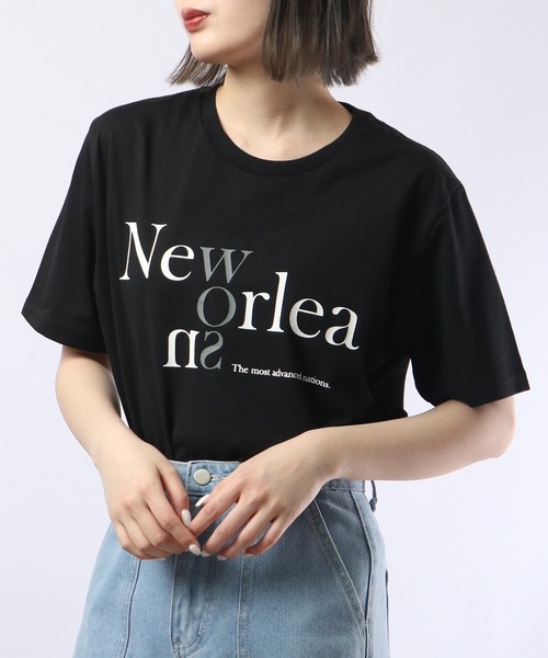FUNALIVE（ファンアライブ）の「ロゴプリント半袖Tシャツ（Tシャツ/カットソー・メンズ・ホワイト/ブルー系1/ブラック系2/グリーン系/ブルー系/ホワイト系2/ブラック系/ホワイト系/ホワイト系1/ライトブラック/アッシュ/杢グレー/グレー系その他/ミント/ブラック系その他/ブルー/グリーン/イエロー/インディゴブルー/ピンク/ターコイズブルー/ブラック/レッド/アッシュグレー・LL/M/L）」の9枚目の写真