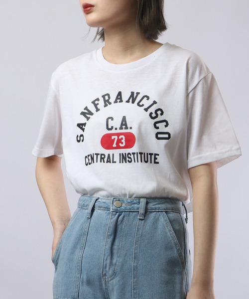 FUNALIVE（ファンアライブ）の「ロゴプリント半袖Tシャツ（Tシャツ/カットソー・メンズ・ホワイト/ブルー系1/ブラック系2/グリーン系/ブルー系/ホワイト系2/ブラック系/ホワイト系/ホワイト系1/ライトブラック/アッシュ/杢グレー/グレー系その他/ミント/ブラック系その他/ブルー/グリーン/イエロー/インディゴブルー/ピンク/ターコイズブルー/ブラック/レッド/アッシュグレー・LL/M/L）」の2枚目の写真