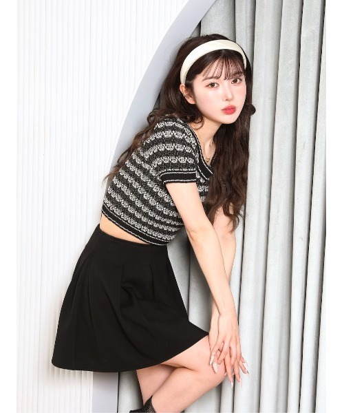 Darich（ダーリッチ）の「ポンチミニスカート（スカート・レディース・ブラック/グレー・S/M）」の4枚目の写真