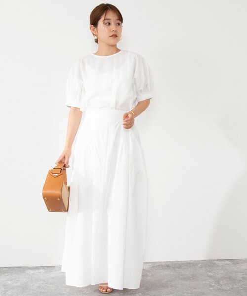 NOLLEY’S（ノーリーズ）の「《セットアップ対応》ポコポコサッカースカート（スカート・レディース・グレー系その他2/ブラック/オフホワイト・38）」の8枚目の写真