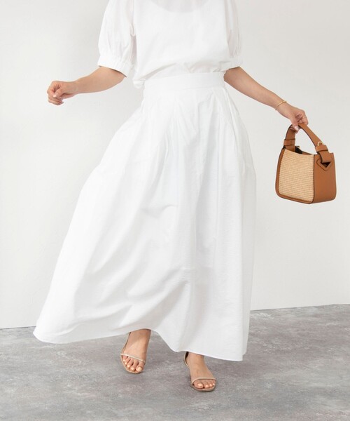 NOLLEY’S（ノーリーズ）の「《セットアップ対応》ポコポコサッカースカート（スカート・レディース・グレー系その他2/ブラック/オフホワイト・38）」の9枚目の写真