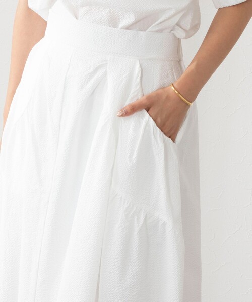 NOLLEY’S（ノーリーズ）の「《セットアップ対応》ポコポコサッカースカート（スカート・レディース・グレー系その他2/ブラック/オフホワイト・38）」の10枚目の写真