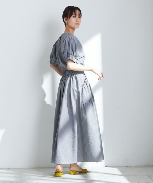 NOLLEY’S（ノーリーズ）の「《セットアップ対応》ポコポコサッカースカート（スカート・レディース・グレー系その他2/ブラック/オフホワイト・38）」の18枚目の写真