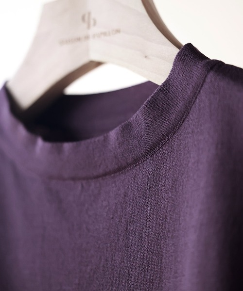 【接触冷感】ベーシックフレンチスリーブサマーニット