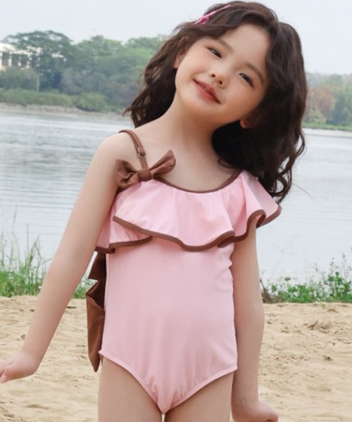 TeddyShop（テディショップ）の「キッズ水着 パイピングリボン