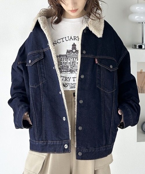 セール】《Javaジャバコラボ》ヴィンテージ感溢れるデニム。襟ボア