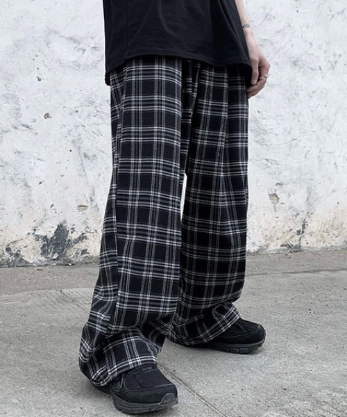 Burner(バーナー)の「【OKUOKU 0909】ワイドレッグパンツ / チェック oku-bottom-619345516220-28 U(その他パンツ・メンズ・A・M/XL/L)」の5枚目の写真