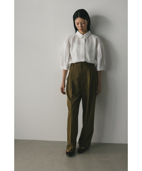 STYLEMIXER(スタイルミキサー)の「ワッシャータックスリーブシャツ(シャツ/ブラウス・レディース・オレンジ/ホワイト/ブラック・FREE)」の4枚目の写真