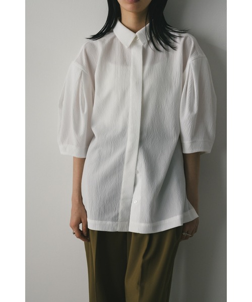 STYLEMIXER(スタイルミキサー)の「ワッシャータックスリーブシャツ(シャツ/ブラウス・レディース・オレンジ/ホワイト/ブラック・FREE)」の8枚目の写真