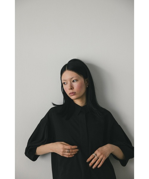 STYLEMIXER(スタイルミキサー)の「ワッシャータックスリーブシャツ(シャツ/ブラウス・レディース・オレンジ/ホワイト/ブラック・FREE)」の12枚目の写真