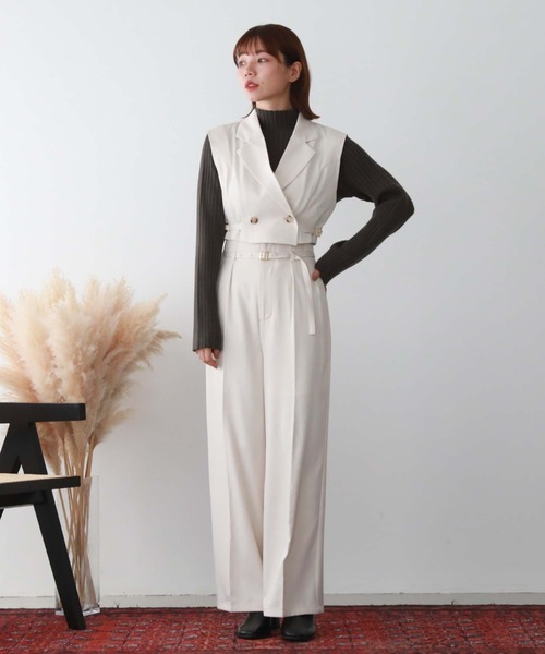 archives(アルシーヴ)の「’サイドベルトショートテーラーベスト'(その他アウター・レディース・モカ/ブラック/アイボリー・MEDIUM)」の9枚目の写真