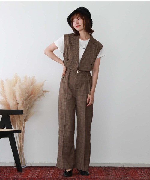 archives(アルシーヴ)の「’サイドベルトショートテーラーベスト'(その他アウター・レディース・モカ/ブラック/アイボリー・MEDIUM)」の18枚目の写真