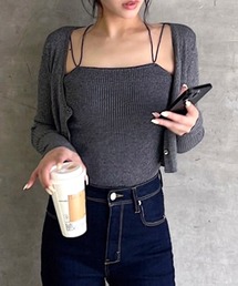 ROYAL PARTY（ロイヤルパーティー）の「【ZOZO限定】シアーリブニットアンサンブル（アンサンブル）」