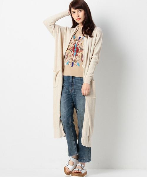 Another Edition（アナザーエディション）の「【展開店舗限定】ワッフルロングカーディガン/AEBC　COﾜｯﾌﾙﾛﾝｸﾞ　CGN（カーディガン/ボレロ・レディース・ナチュラル/ネイビー/オレンジ・ﾌﾘ-）」の19枚目の写真