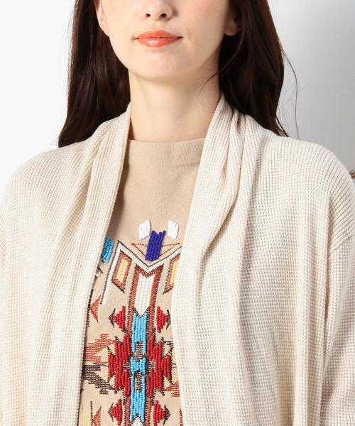 Another Edition（アナザーエディション）の「【展開店舗限定】ワッフルロングカーディガン/AEBC　COﾜｯﾌﾙﾛﾝｸﾞ　CGN（カーディガン/ボレロ・レディース・ナチュラル/ネイビー/オレンジ・ﾌﾘ-）」の12枚目の写真