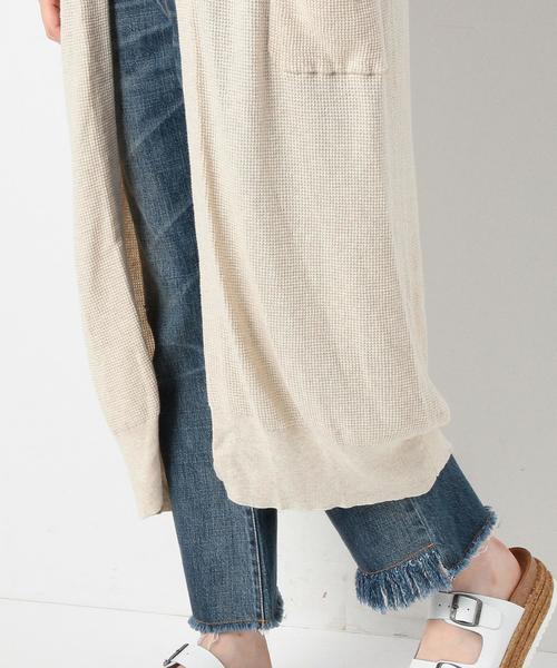 Another Edition（アナザーエディション）の「【展開店舗限定】ワッフルロングカーディガン/AEBC　COﾜｯﾌﾙﾛﾝｸﾞ　CGN（カーディガン/ボレロ・レディース・ナチュラル/ネイビー/オレンジ・ﾌﾘ-）」の15枚目の写真