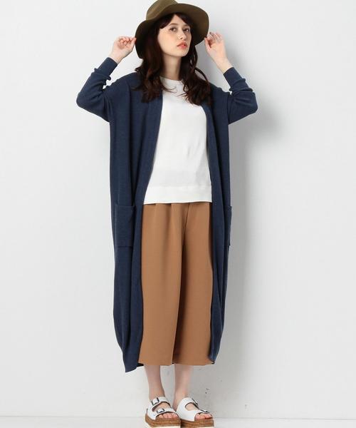 Another Edition（アナザーエディション）の「【展開店舗限定】ワッフルロングカーディガン/AEBC　COﾜｯﾌﾙﾛﾝｸﾞ　CGN（カーディガン/ボレロ・レディース・ナチュラル/ネイビー/オレンジ・ﾌﾘ-）」の6枚目の写真