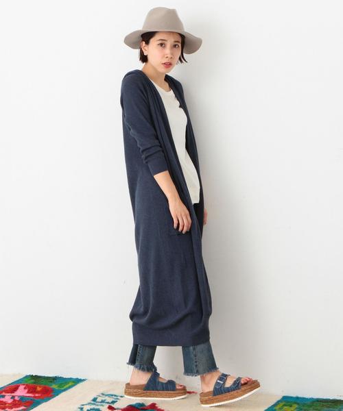 Another Edition（アナザーエディション）の「【展開店舗限定】ワッフルロングカーディガン/AEBC　COﾜｯﾌﾙﾛﾝｸﾞ　CGN（カーディガン/ボレロ・レディース・ナチュラル/ネイビー/オレンジ・ﾌﾘ-）」の5枚目の写真