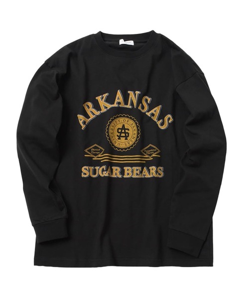 GLAZOS(グラソス)の「アソートスタンダードカレッジフロントロゴプリントTシャツ(Tシャツ/カットソー・キッズ・グレー/ホワイト/ベージュ/イエロー/インディゴブルー/ブラック・140cm/150cm/160cm/170cm)」の1枚目の写真