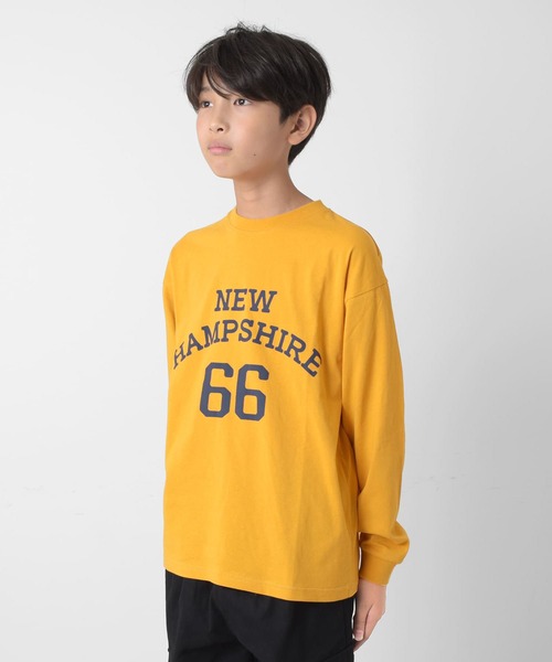 GLAZOS(グラソス)の「アソートスタンダードカレッジフロントロゴプリントTシャツ(Tシャツ/カットソー・キッズ・グレー/ホワイト/ベージュ/イエロー/インディゴブルー/ブラック・140cm/150cm/160cm/170cm)」の9枚目の写真