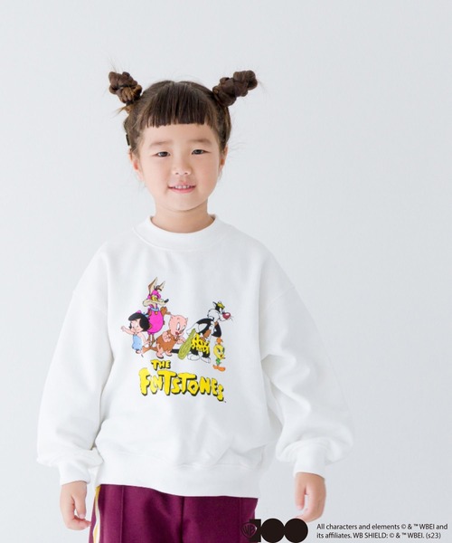 LOWRYS FARM（ローリーズファーム）の「WB100 LOONEY TUNES AS THE FLINTSTONES　 975197（スウェット・キッズ・ホワイト/グレー・110cm/120cm/130cm/140cm/150cm）」の22枚目の写真