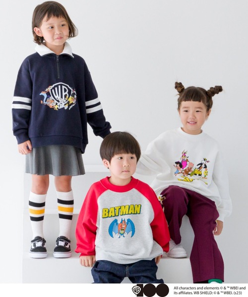 LOWRYS FARM（ローリーズファーム）の「WB100 LOONEY TUNES AS THE FLINTSTONES　 975197（スウェット・キッズ・ホワイト/グレー・110cm/120cm/130cm/140cm/150cm）」の3枚目の写真