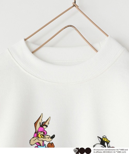 LOWRYS FARM（ローリーズファーム）の「WB100 LOONEY TUNES AS THE FLINTSTONES　 975197（スウェット・キッズ・ホワイト/グレー・110cm/120cm/130cm/140cm/150cm）」の6枚目の写真