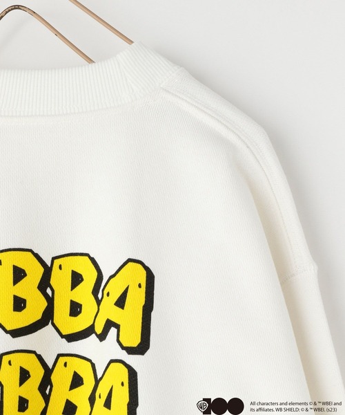 LOWRYS FARM（ローリーズファーム）の「WB100 LOONEY TUNES AS THE FLINTSTONES　 975197（スウェット・キッズ・ホワイト/グレー・110cm/120cm/130cm/140cm/150cm）」の8枚目の写真