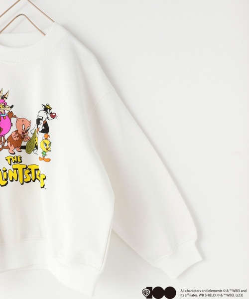 LOWRYS FARM（ローリーズファーム）の「WB100 LOONEY TUNES AS THE FLINTSTONES　 975197（スウェット・キッズ・ホワイト/グレー・110cm/120cm/130cm/140cm/150cm）」の9枚目の写真