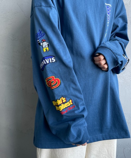 BEN DAVIS（ベンデイビス）の「[BEN DAVIS/ベンデイビス] SPONSORED EMB 袖ワッペンロゴ ロングスリーブTシャツ（Tシャツ/カットソー・レディース・ブラック/ホワイト/ブルー・L/M/XL）」の16枚目の写真