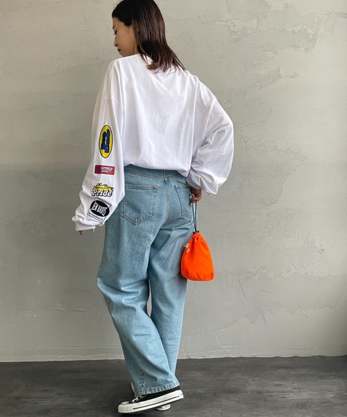 BEN DAVIS（ベンデイビス）の「[BEN DAVIS/ベンデイビス] SPONSORED EMB 袖ワッペンロゴ ロングスリーブTシャツ（Tシャツ/カットソー・レディース・ブラック/ホワイト/ブルー・L/M/XL）」の20枚目の写真