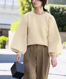 パフスリーブニットプルオーバー