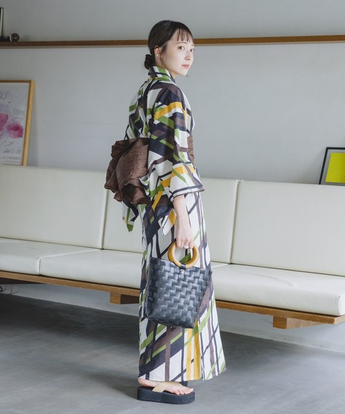 Kastane（カスタネ）の「ウッドハンドルカゴBAG（かごバッグ・レディース・ダークブルー/ブラック/ベージュ・FREE）」の17枚目の写真