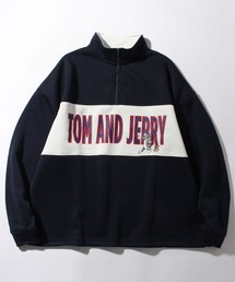 Tom＆Jerry（トムアンドジェリー）の「【Tom & Jerry/トム & ジェリー】 アートワークデザイン 裏起毛 ビッグシルエット スタンドハーフジップスウェット（スウェット・メンズ）」