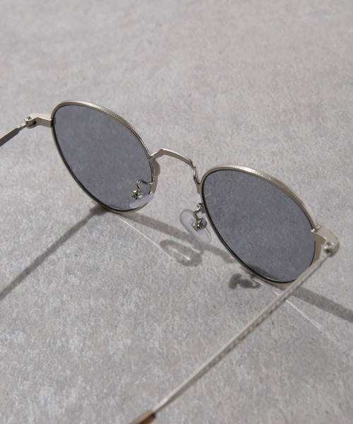 NANO universe(ナノユニバース)の「アイウェア/ボストン型 3 メタルフレーム(サングラス・メンズ・ブラウン/ブルー・FREE)」の6枚目の写真