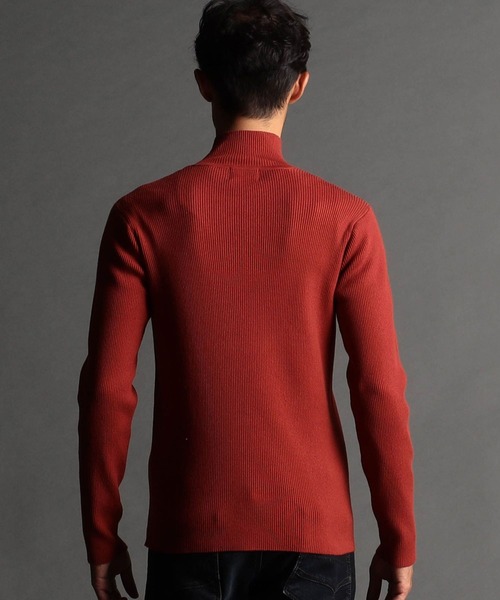 NICOLE CLUB FOR MEN（ニコルクラブフォーメン）の「リブ編み ハイネックニット（ニット/セーター・メンズ・オフホワイト/ブラック/モカ/Brick ・MEDIUM/X-LARGE/LARGE）」の6枚目の写真