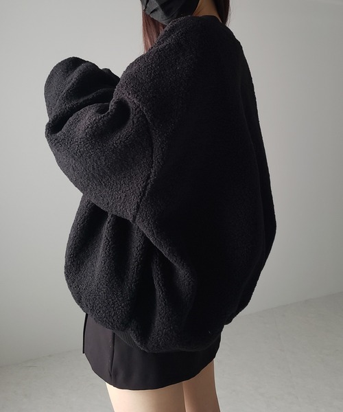 me+em select(ミームセレクト)の「※※【 3color 】ビッグシルエットボリュームボアブルゾン(ブルゾン・レディース・ブラック/アイボリー/ブルー・FREE)」の13枚目の写真